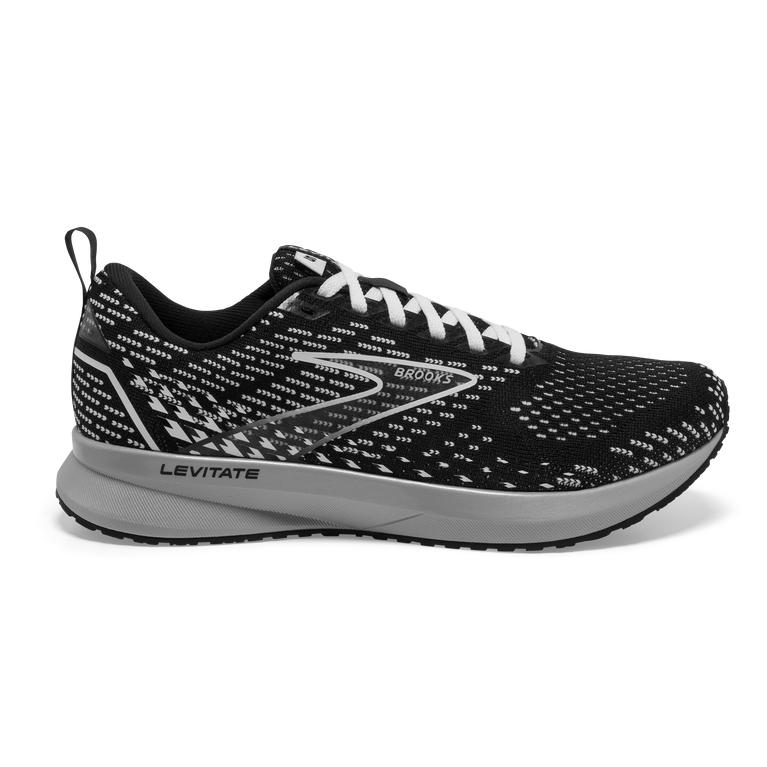 Brooks LEVITATE 5 Road Running Shoes Womens Outlet - Black/Grey/White (ZOL146278)